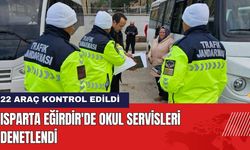 Isparta Eğirdir'de Okul Servisleri Denetlendi