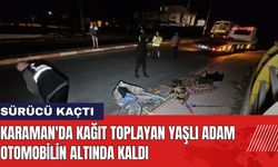 Karaman'da Kağıt Toplayan Yaşlı Adam Otomobilin Altında Kaldı