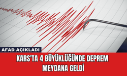 Kars'ta 4 Büyüklüğünde Deprem Meydana Geldi