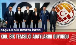 KGK BİK Temsilci Adaylarını Duyurdu