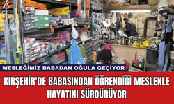 Kırşehir'de Babasından Öğrendiği Meslekle Hayatını Sürdürüyor