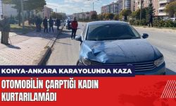 Konya-Ankara Karayolunda Otomobilin Çarptığı Kadın Kurtarılamadı