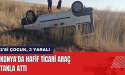 Konya'da Araç Takla Attı: 2'si Çocuk 3 Yaralı