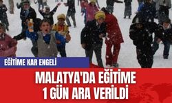 Malatya'da eğitime 1 gün ara verildi