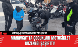 Manavgat'ta Çocukları Motosiklet Düzeneği Şaşırttı!