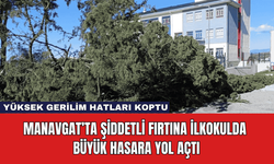 Manavgat’ta Şiddetli Fırtına İlkokulda Büyük Hasara Yol Açtı