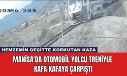 Manisa'da Otomobil Yolcu Treniyle Kafa Kafaya Çarpıştı