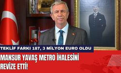 Mansur Yavaş Metro İhalesini Revize Etti! Teklif Farkı 187, 3 Milyon Euro Oldu