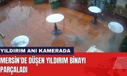 Mersin'de Düşen Yıldırım Binayı Parçaladı