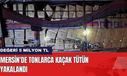 Mersin'de Tonlarca Kaçak Tütün Yakalandı