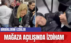 Mağaza Açılışında İzdiham: Kadın Yere Düştü