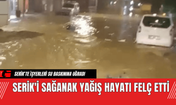 Serik'i Sağanak Yağış Hayatı Felç Etti