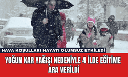 Yoğun Kar Yağışı Nedeniyle 4 İlde Eğitime Ara Verildi