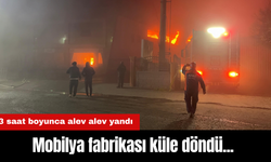 Mobilya fabrikası küle döndü... 3 saat boyunca alev alev yandı