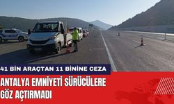 Antalya Emniyeti Sürücülere Göz Açtırmadı: 41 Bin Araçtan 11 Binine Ceza