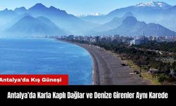 Antalya’da Karla Kaplı Dağlar ve Denize Girenler Aynı Karede