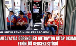 Antalya'da öğrenciler Antray'da kitap okuma etkinliği gerçekleştirdi