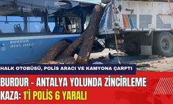 Burdur - Antalya Yolunda Zincirleme Kaza: 1'i Polis 6 Yaralı