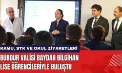 Burdur Valisi Baydar Bilgihan Lise Öğrencileriyle Buluştu