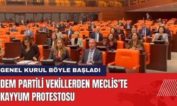 DEM Partili Vekillerden Meclis'te Kayyum Protestosu