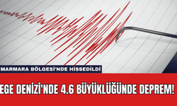 Ege Denizi'nde 4.6 Büyüklüğünde Deprem! Marmara Bölgesi'nde Hissedildi