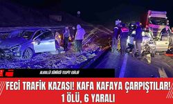 Feci Trafik Kazası! Kafa Kafaya Çarpıştılar! 1 Ölü, 6 Yaralı