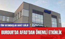 Burdur’da AFAD’dan önemli etkinlik