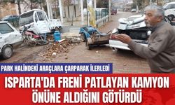 Isparta'da Freni Patlayan Kamyon Önüne Aldığını Götürdü