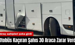 Elazığ’da Otobüs Kaçıran Şahıs 30 Araca Zarar Verdi