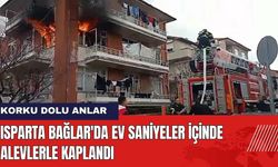 Isparta Bağlar'da Ev Saniyeler İçinde Alevlerle Kaplandı