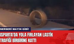 Isparta'da Yola Fırlayan Lastik Trafiği Birbirine Kattı