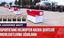 Isparta'daki Helikopter Kazası Şehitleri Memleketlerine Uğurlandı