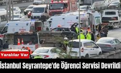 İstanbul Seyrantepe'de Öğrenci Servisi Devrildi