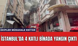 İstanbul'da 4 Katlı Binada Yangın Çıktı