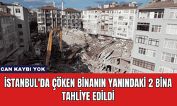 İstanbul'da Çöken Binanın Yanındaki 2 Bina Tahliye Edildi