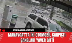 Manavgat'ta İki Otomobil Çarpıştı:  Şansları Yaver Gitti