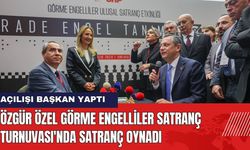 Özgür Özel Görme Engelliler Satranç Turnuvası'nda Satranç Oynadı