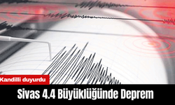 Sivas 4.4 Büyüklüğünde Deprem