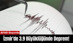 AFAD Duyurdu: İzmir'de 3.9 Büyüklüğünde Deprem!