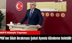 AKP'li Yayman: PKK’nın Silah Bırakması Şubat Ayında Gündeme Gelebilir