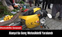 Alanya'da Otomobille Çarpışan Genç Motosikletli Yaralandı