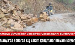 Alanya'da Yollarda Kış Bakım Çalışmaları Devam Ediyor