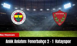 Anlık Anlatım: Fenerbahçe 2 - 1  Hatayspor