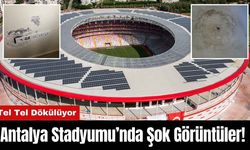 Antalya Stadyumu’nda Şok Görüntüler! Tel Tel Dökülüyor