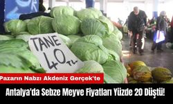 Antalya'da Sebze Meyve Fiyatları Yüzde 20 Düştü