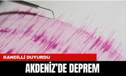 Akdeniz açıklarında deprem... Kandilli duyurdu