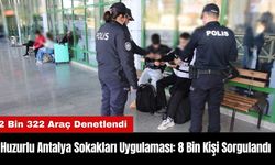 Huzurlu Antalya Sokakları Uygulamasında 8 Bin Kişi Sorgulandı