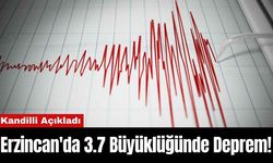 Kandilli Açıkladı: Erzincan'da 3.7 Büyüklüğünde Deprem!