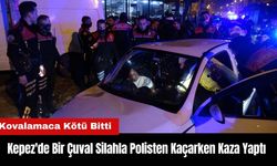 Kepez'de Bir Çuval Silahla Polisten Kaçarken Kaza Yaptı