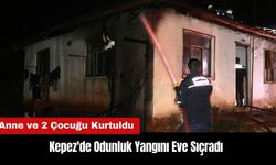 Kepez'de Odunluk Yangını Eve Sıçradı! Anne ve 2 Çocuğu Kurtuldu